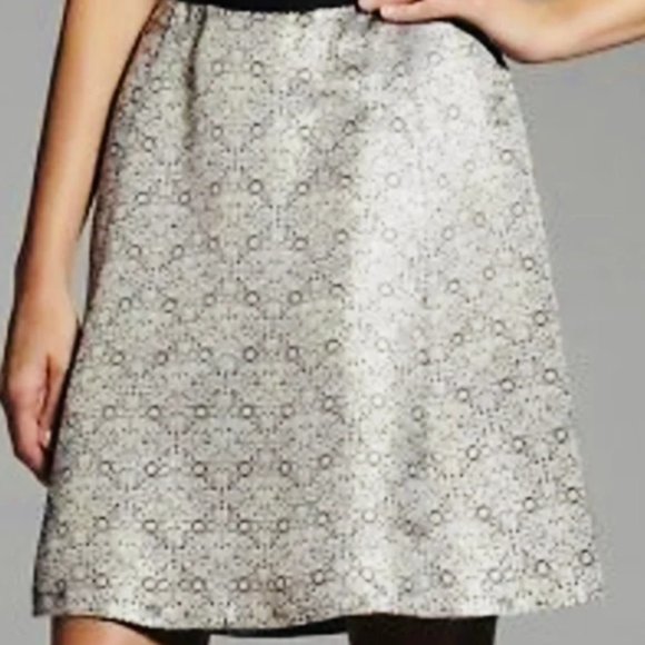 NWT Narciso Rodriguez x Design Nation Women's Skirt 6 Jacquard Gold Metallic - Picture 2 of 9